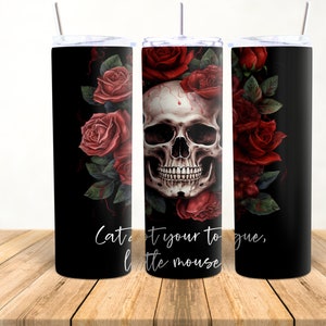 Haunting Adeline | Cat Got Your Tongue Little Mouse | Straight And Tapered Tumbler Wrap | 20oz Skinny Tumbler | Tumbler Wrap Design