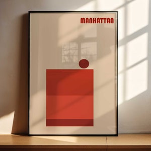 Póster imprimible de cóctel Manhattan, estilo retro, texto pequeño, carrito de bar, arte de pared imprimible de bebida de moda