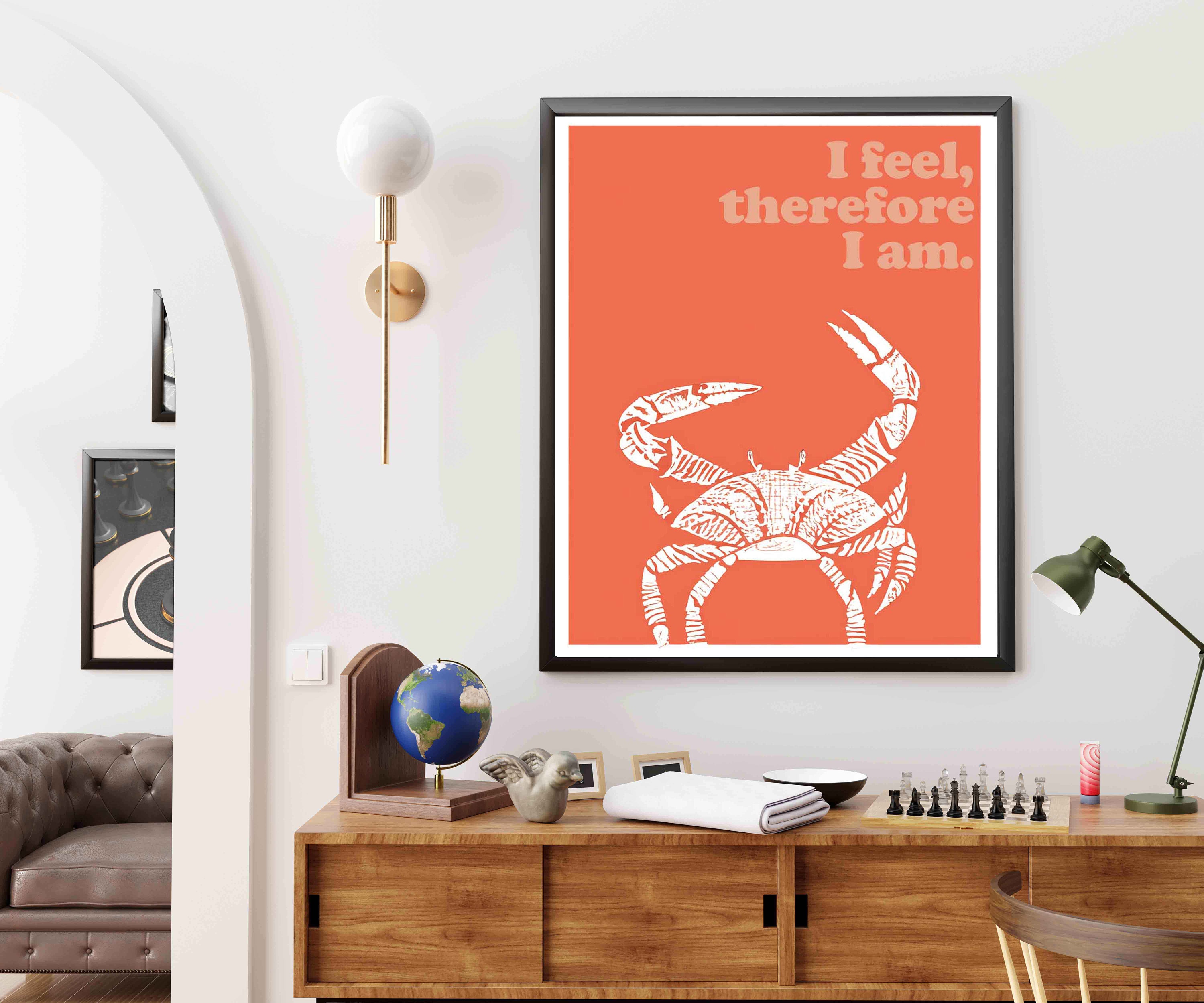 Cancer Zodiac Poster: Intuitive Crab Art, Moon Child Gift (digital ...