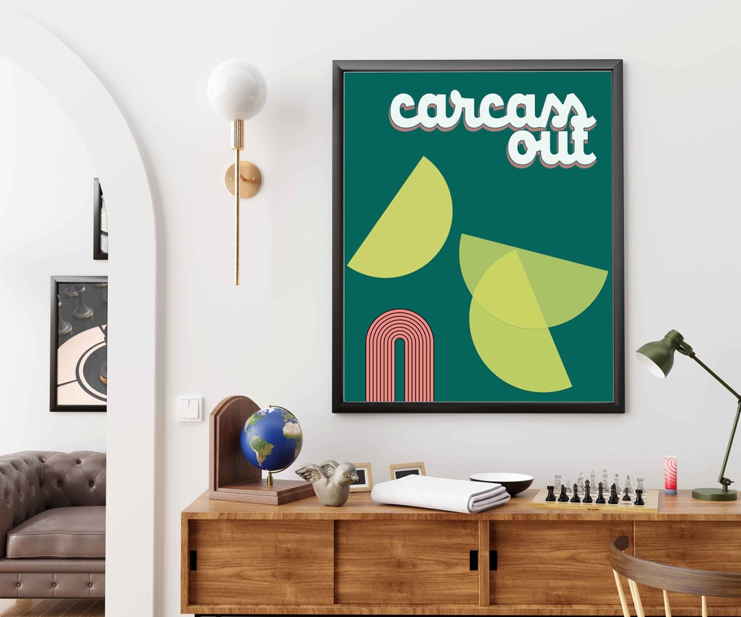 Carcass Out Three Lemon Poster Green or White Text Trendy Etsy