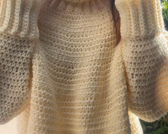 Video Tutorial in Spanish for crocheting the California Sweater in one piece