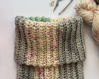 Crochet pattern to make a ribbed turtleneck (with English subtitles)