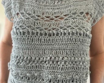 Step-by-step video tutorial for crocheting the Tebas Blouse (video and pdf in Spanish)