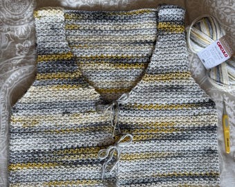 Crochet pattern in Spanish to crochet the Trendy Vest in size M