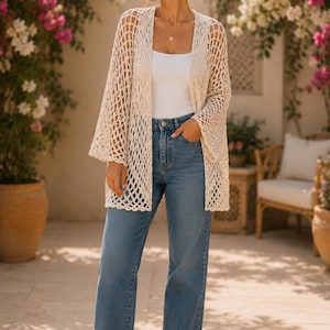 Video Tutorial Crochet en Español + Patrón PDF | Capa Malibú | Kimono Calado | Paso a Paso | Todas las Tallas