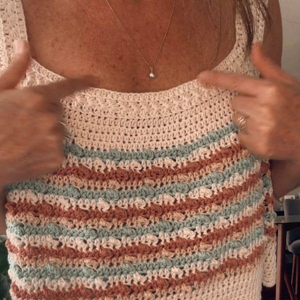 Video tutorial de Top a crochet tejido a mano paso a paso ( top Camila )