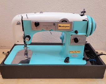 Vintage Remington zigzag sewing machine. 1957. Serviced and tested. Check out the stitches!