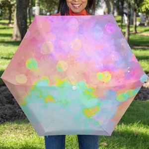Colorful Artistic Foldable Umbrella Vibrant Rain Protection Fashion Travel Accessory Travel Must-Have Unique Travel Gift