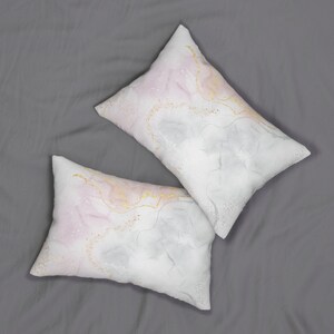 Watercolor Pastels Spun Polyester Lumbar Pillow