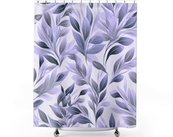 Purple Botanical Shower Curtains