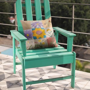 Vibrant Floral Outdoor Pillow - Cozy Garden Decor, Patio Accent Cushion, Spring/Summer Vibes, Home and Garden Gift Idea