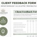 Client Feedback Form Template, Printable Forms for Therapists ...