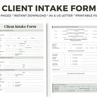 Client Feedback Form Template, Printable Forms for Therapists ...