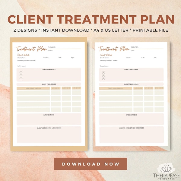 Therapy Assessment Template Etsy
