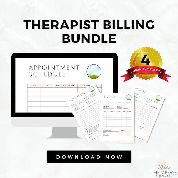 Therapist Invoice Template Etsy UK