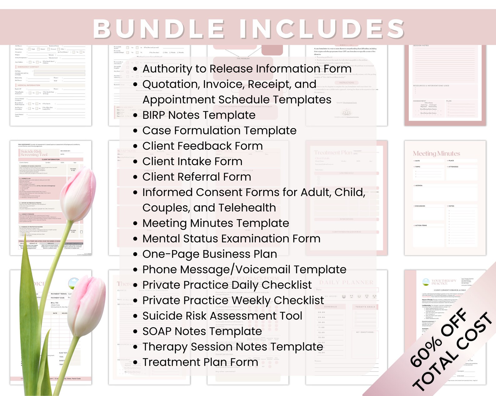 Counseling Forms & Paperwork Bundle, Therapist Paperwork Bundle, Forms ...