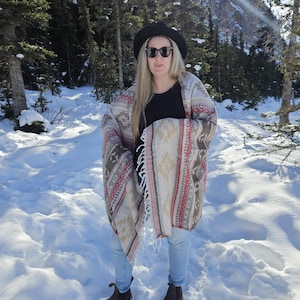 Wool Meditation Shawl: North Indian Prayer Blanket, Reversible Design