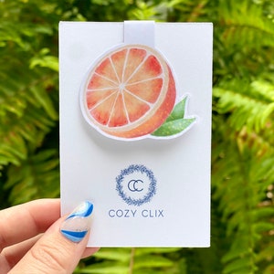 Orange - Watercolor Magnetic Bookmark for Book Lovers