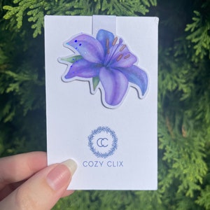 Lily - Watercolor Magnetic Bookmark for Book Lovers