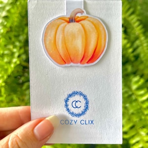Pumpkin - Watercolor Magnetic Bookmark for Book Lovers