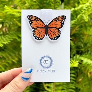 Orange Butterfly - Magnetic Bookmark for Book Lovers