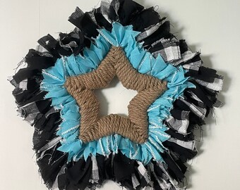 Rustic Star rag wreath