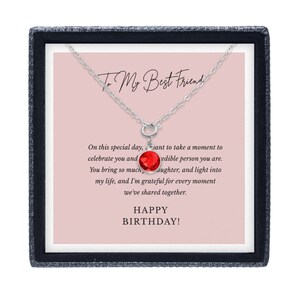 Birthstone Necklace | Birthday Gift | Gift for Best Friend | Best Friend Birthday Gift | Crystal Necklace