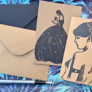 Lot de 2 cartes avec enveloppes