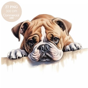 Paquete de 27 imágenes prediseñadas de perros divertidos en acuarela, de alta calidad, de Crazy Dogs, descarga digital, pegatinas imprimibles, Goodnotes, manualidades de papel digitales/514
