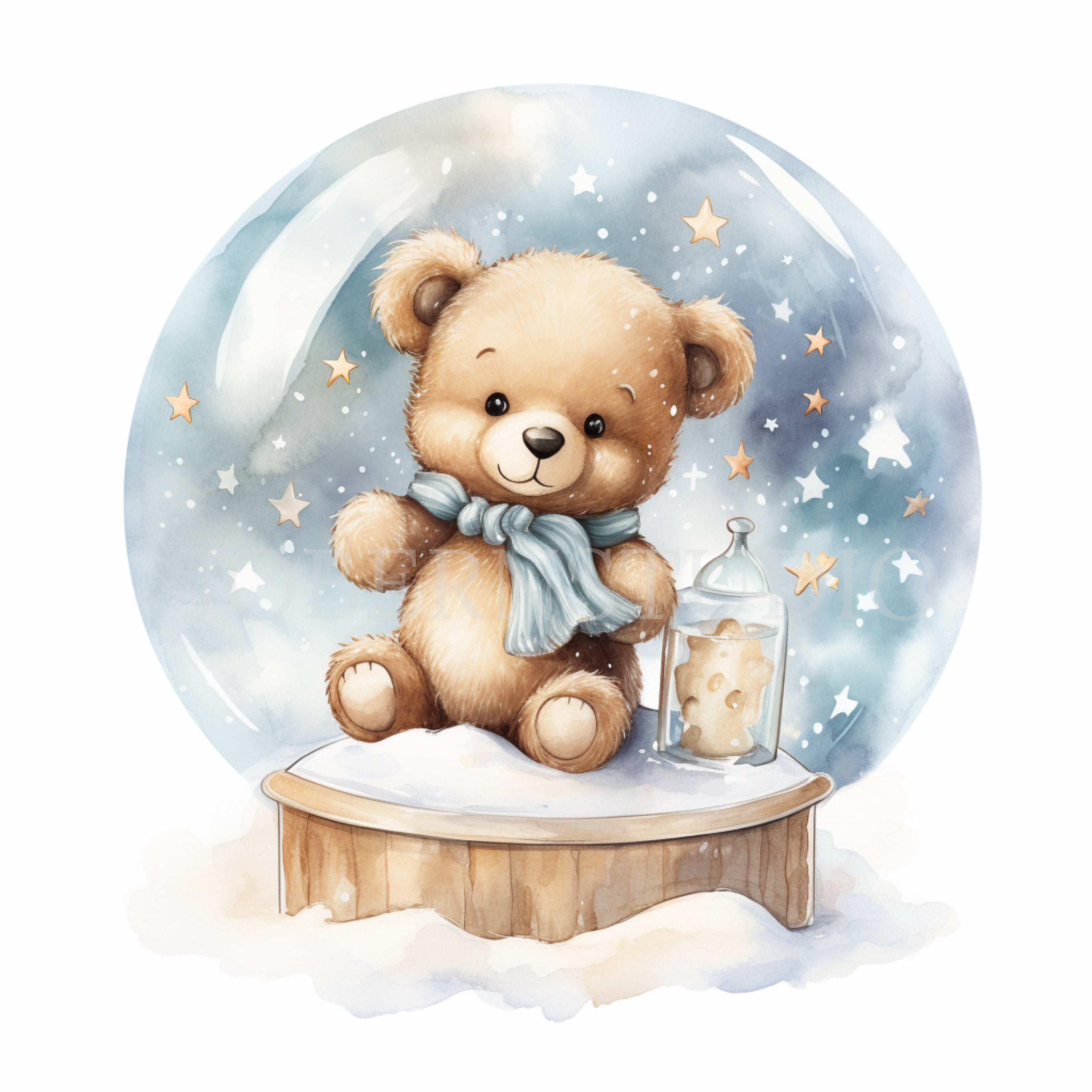 Teddy Bear Globe Clipart PNG Bundle 15 High Quality Jpg,digital