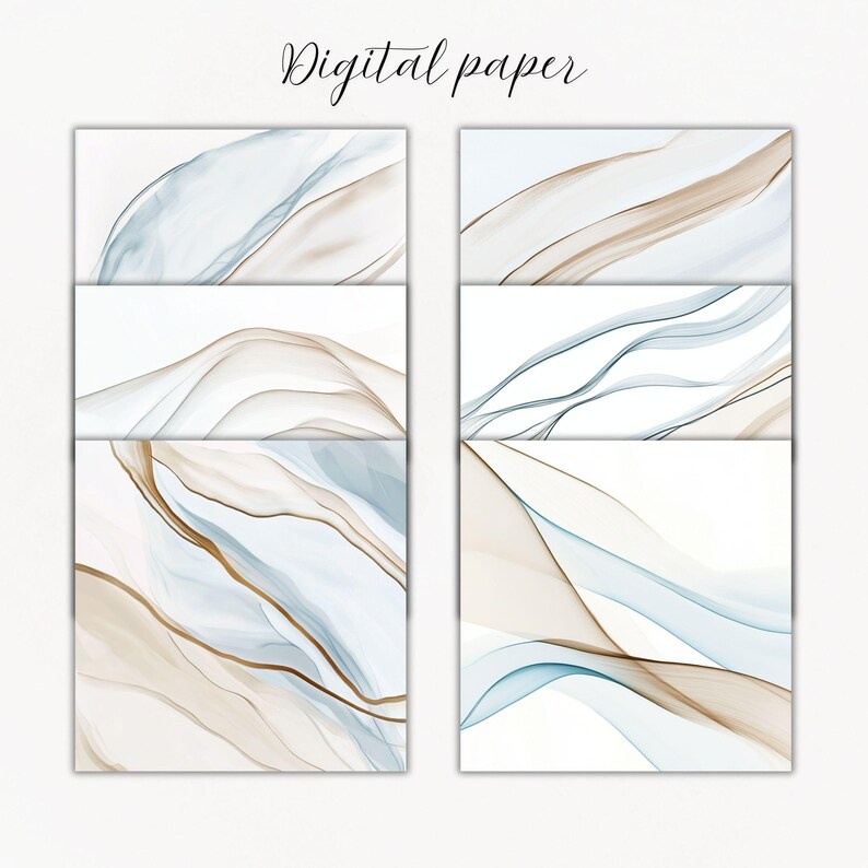Abstract Digital Paper Pack -13 Soft Color Scrapbook Junk Journal ...