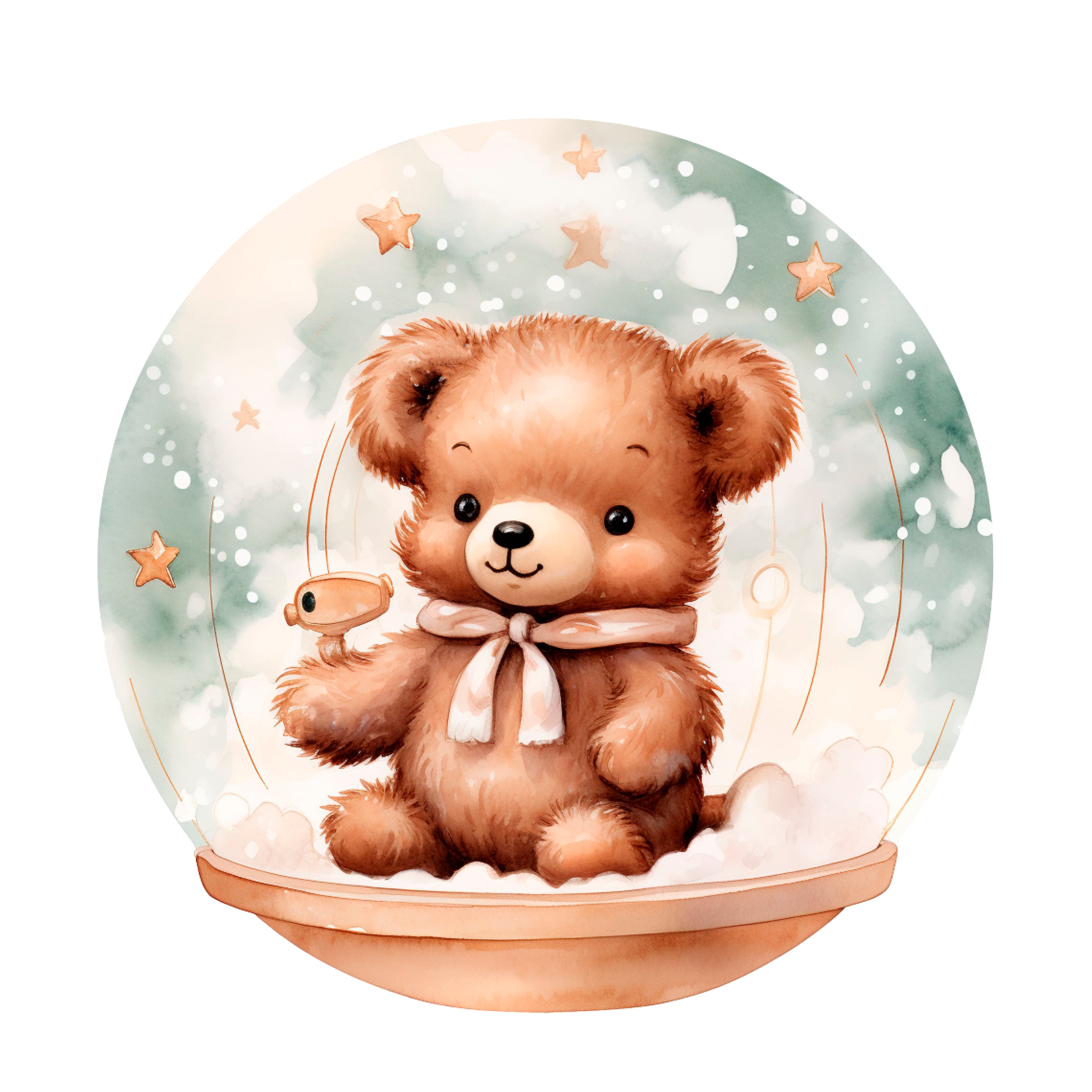 Teddy Bear Globe Clipart PNG Bundle 15 High Quality Jpg,digital