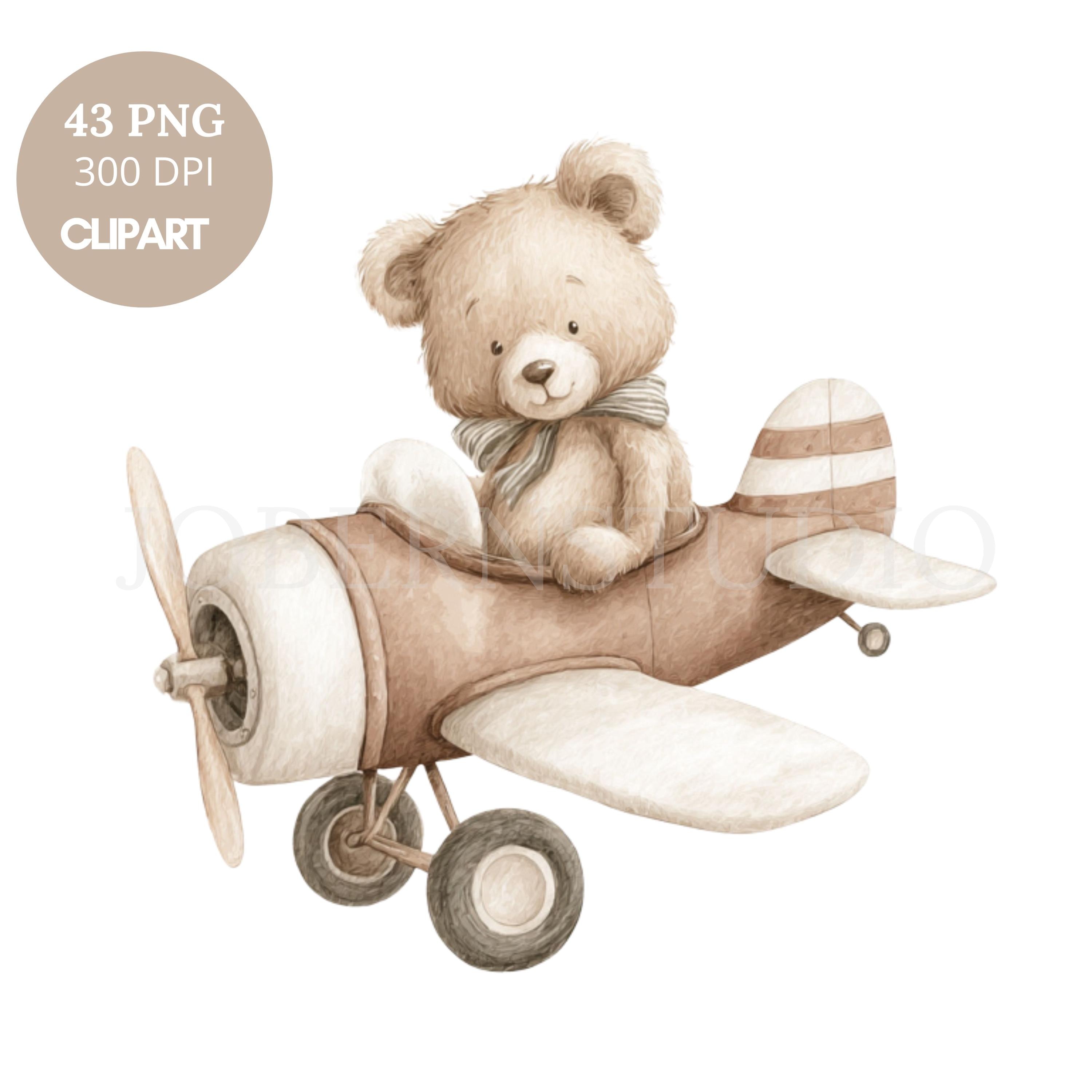Beige Teddy Bear Nursery Clipart , Bundle 43 Png,watercolor Newborn ...