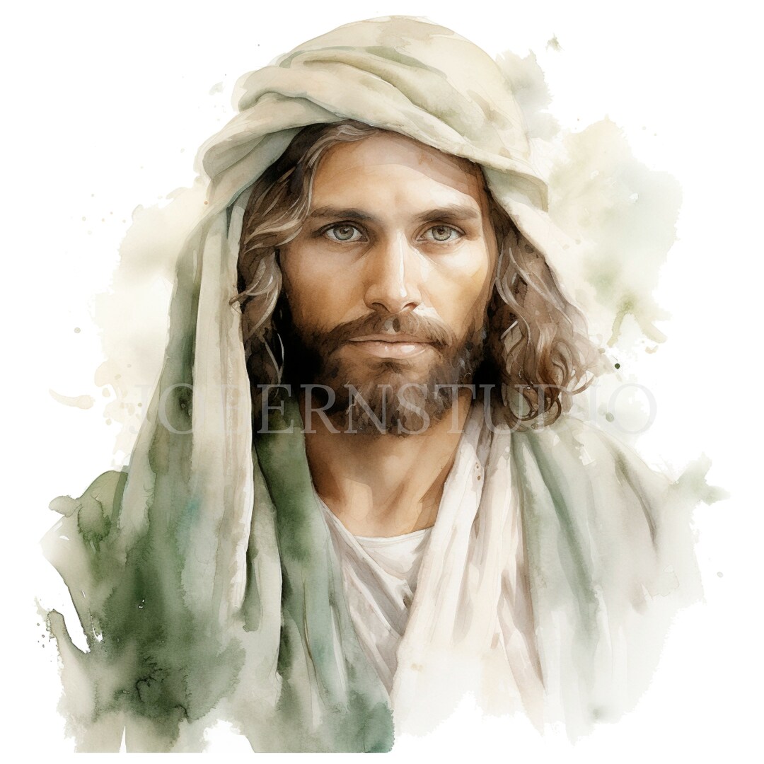 Jesus Christ Clipart Bundle 15 High Quality PNG, Watercolor Jesus ...