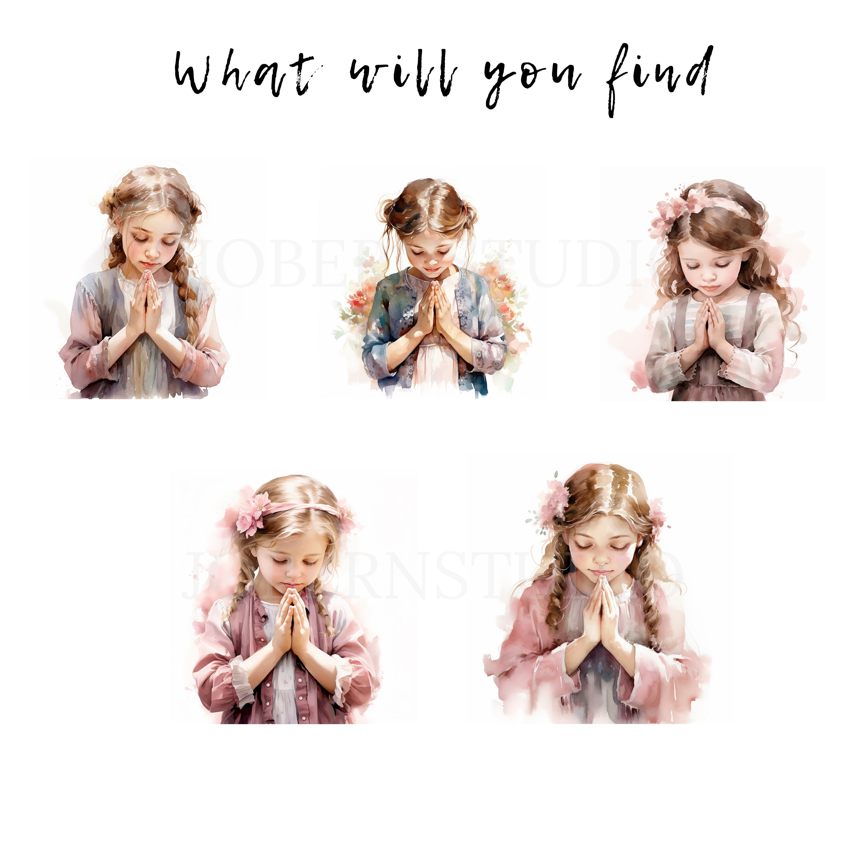 Girl Praying Clipart Png,bundle 15 High Quality Jpg,pray Woman