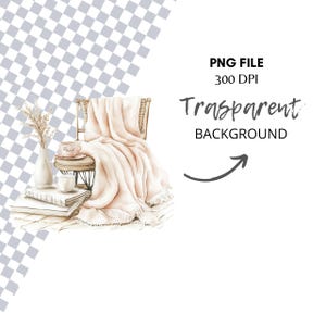 Reading Nook Book Clipart, Bundle 14 High Quality Png,watercolor Boho ...