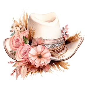 Aquarel Cowgirl Party Clipart PNG, Bundel 25 Hoge kwaliteit JPG, Digitale download, Kaart maken, Digitale papierkunst, Afdrukbare stickers | 72