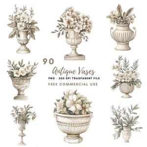 Vases antiques Clipart PNG, lot 90 de haute qualité | vases grecs et romains vintage, autocollants imprimables Goodnotes, téléchargement numérique | 665