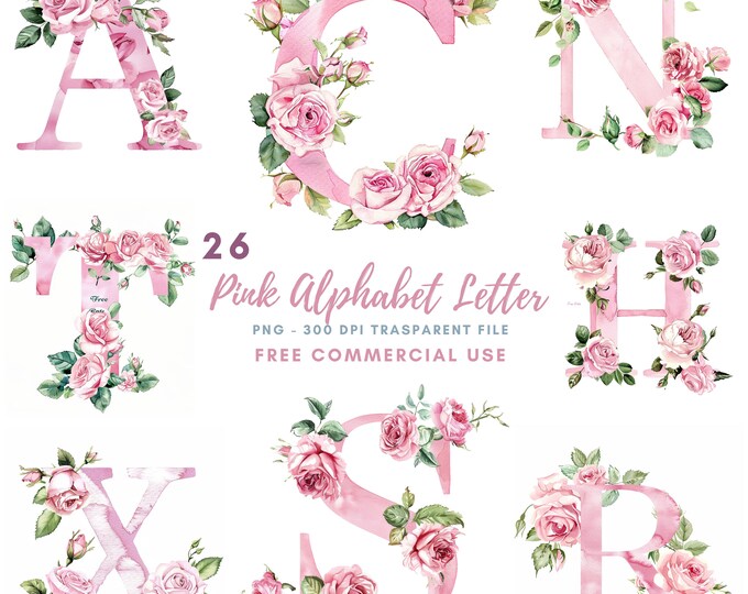 Cute Alphabet Letter Clipart Bundle 26 High Quality Png,watercolor Baby ...
