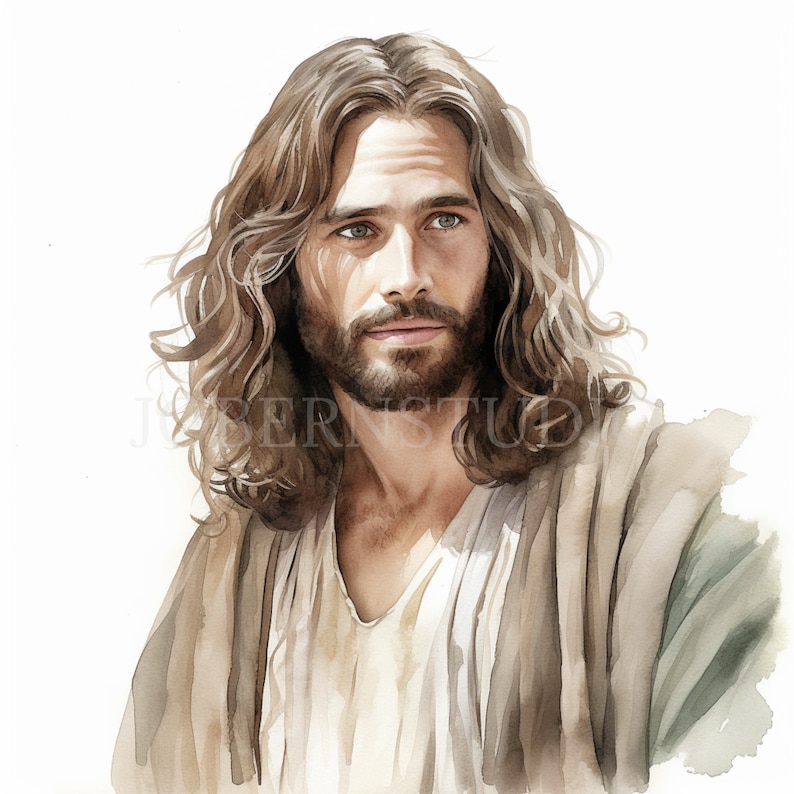 Jesus Christ Clipart Bundle 10 High Quality PNG, Watercolor Jesus ...