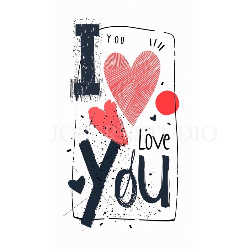 I Love You Text Clipart Bundle High Quality Png Love Text Card Printable Stickers Digital
