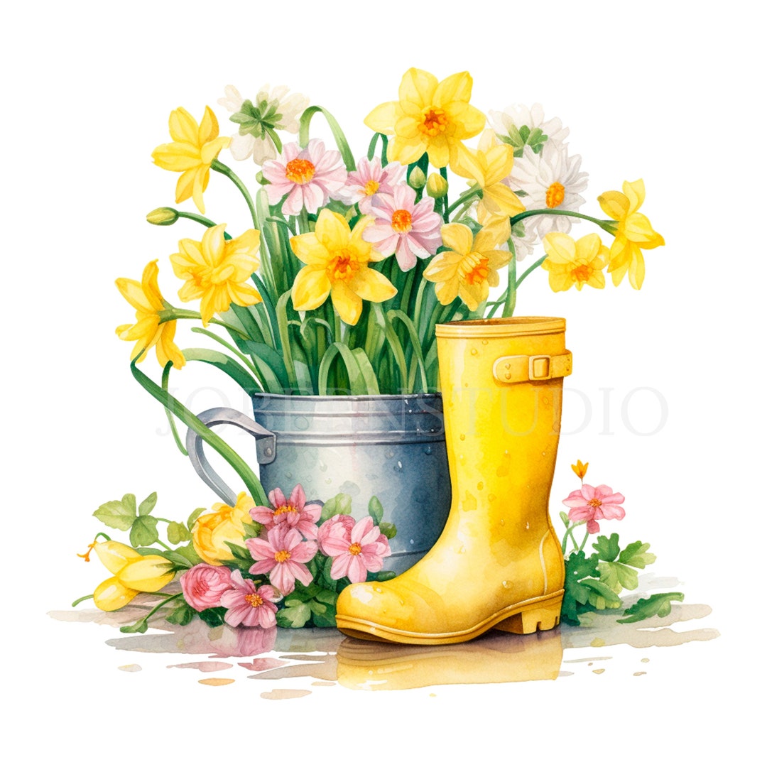 Beauty Spring Clipart Png,bundle 15 High Quality,watercolor Garden ...