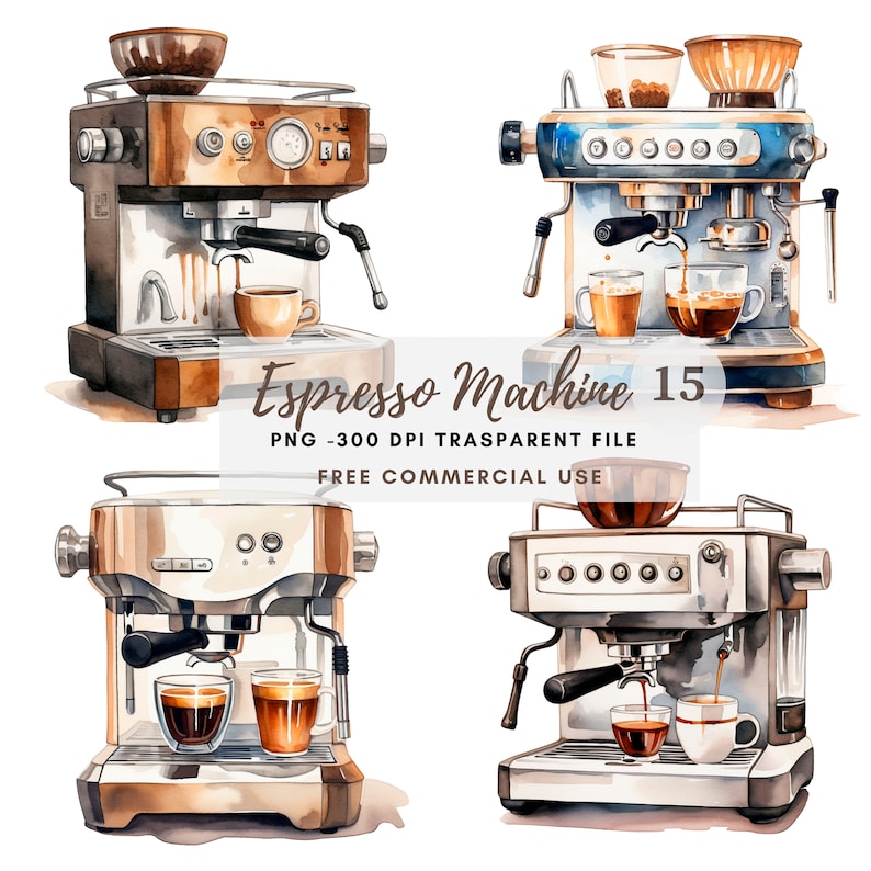 Coffee Espresso Machine Clipart Png,bundle 15 High Quality,vintage