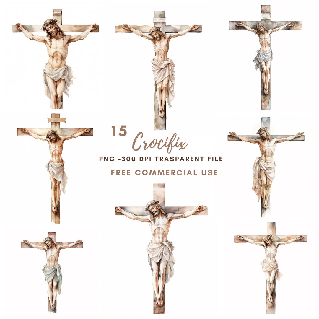 Crucifix Cross Clipart Bundle 15 High Quality Png,cross Crucifix Jesus ...