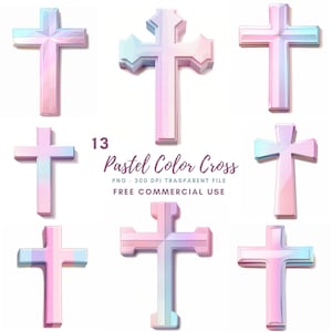 Pacchetto Clipart Croce Rosa 13 PNG di alta qualità,Croce acquerello,Adesivo stampabile,Download digitale,Creazione di carte,Creazione di carta digitale/ 486