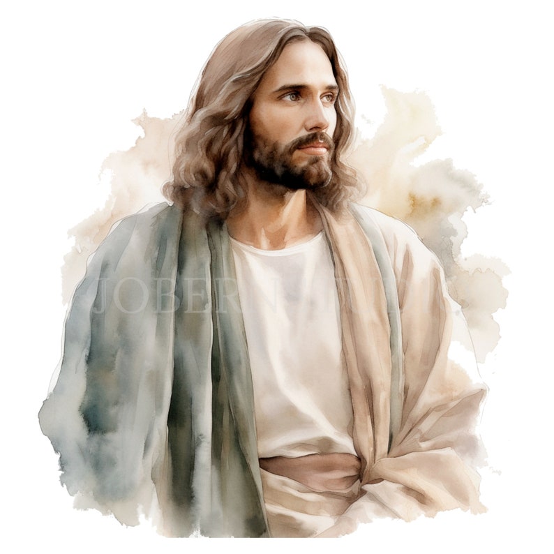 Jesus Christ Clipart Bundle 15 High Quality PNG, Watercolor Jesus ...