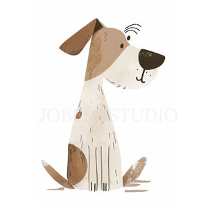 Crazy Dog Clipart PNG Bundle 10 JPG de alta calidad, perros divertidos de acuarela, descarga digital, fabricación de tarjetas, medios mixtos, artesanía de papel digital / 179