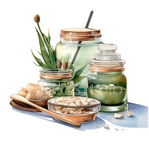 Bundle de 15 cliparts l'heure du spa PNG haute qualité, décoration d'intérieur, téléchargement numérique, fabrication de cartes, techniques mixtes, créations numériques en papier, autocollants imprimables | 97