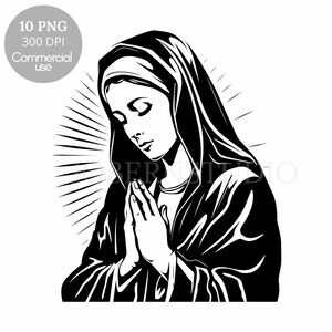 Clipart Vergine Maria, bundle 10 PNG di alta qualità, Nostra Signora Guadalupe, download digitale, creazione di cartoline, supporti misti, artigianato in carta digitale/ 441