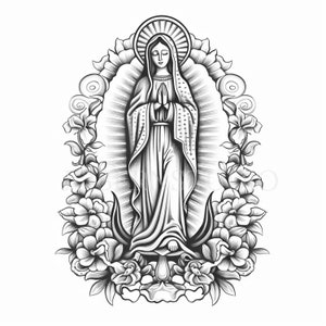Clipart Vergine Maria, bundle 15 PNG di alta qualità, Nostra Signora Guadalupe, download digitale, creazione di cartoline, supporti misti, artigianato in carta digitale/ 94